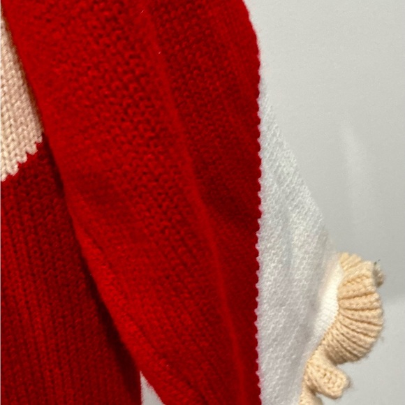 BiBi Red Sweater with Cream Star Design - Picture 6 of 6